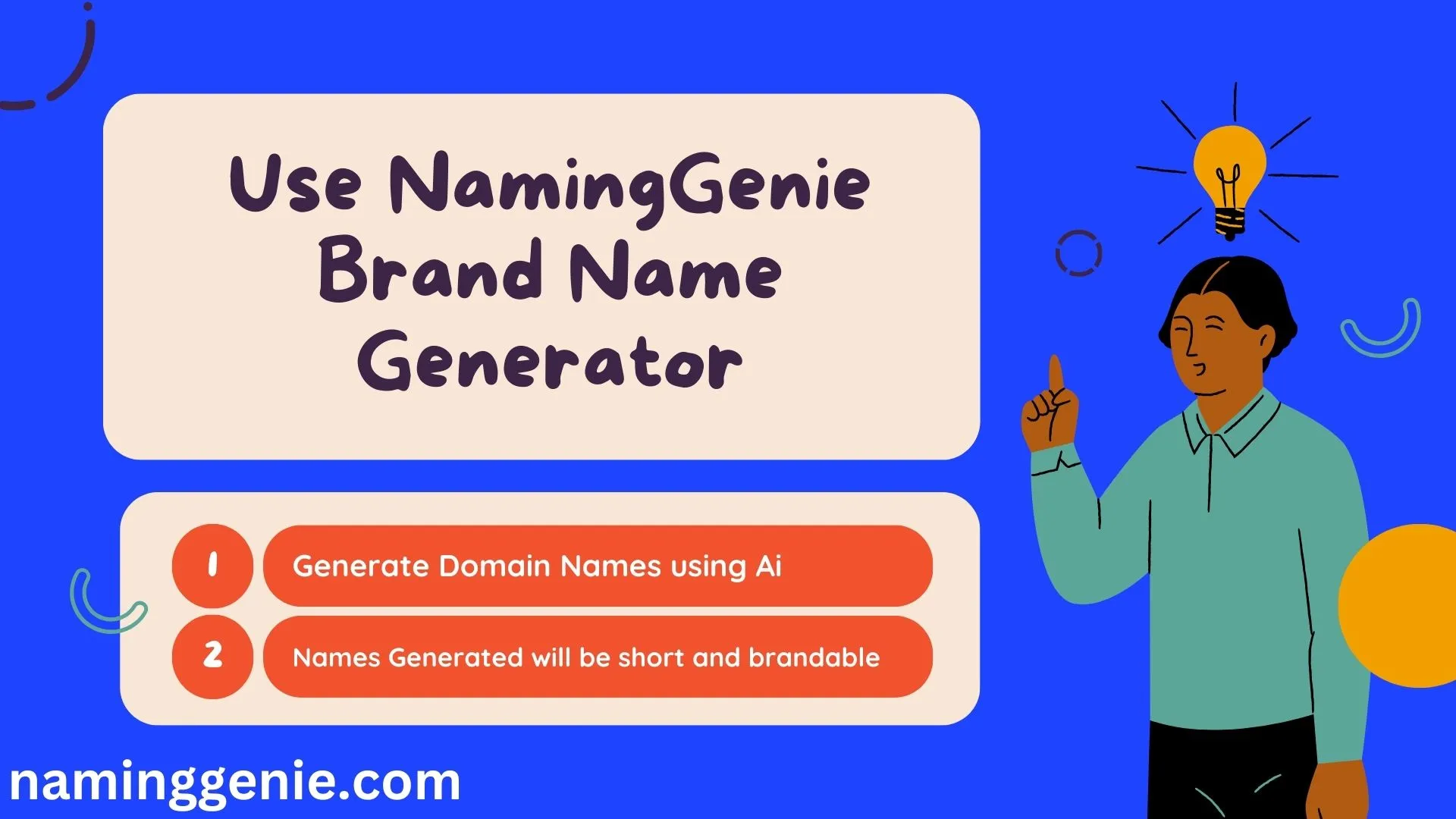 Use NamingGenie Brand Name Generator