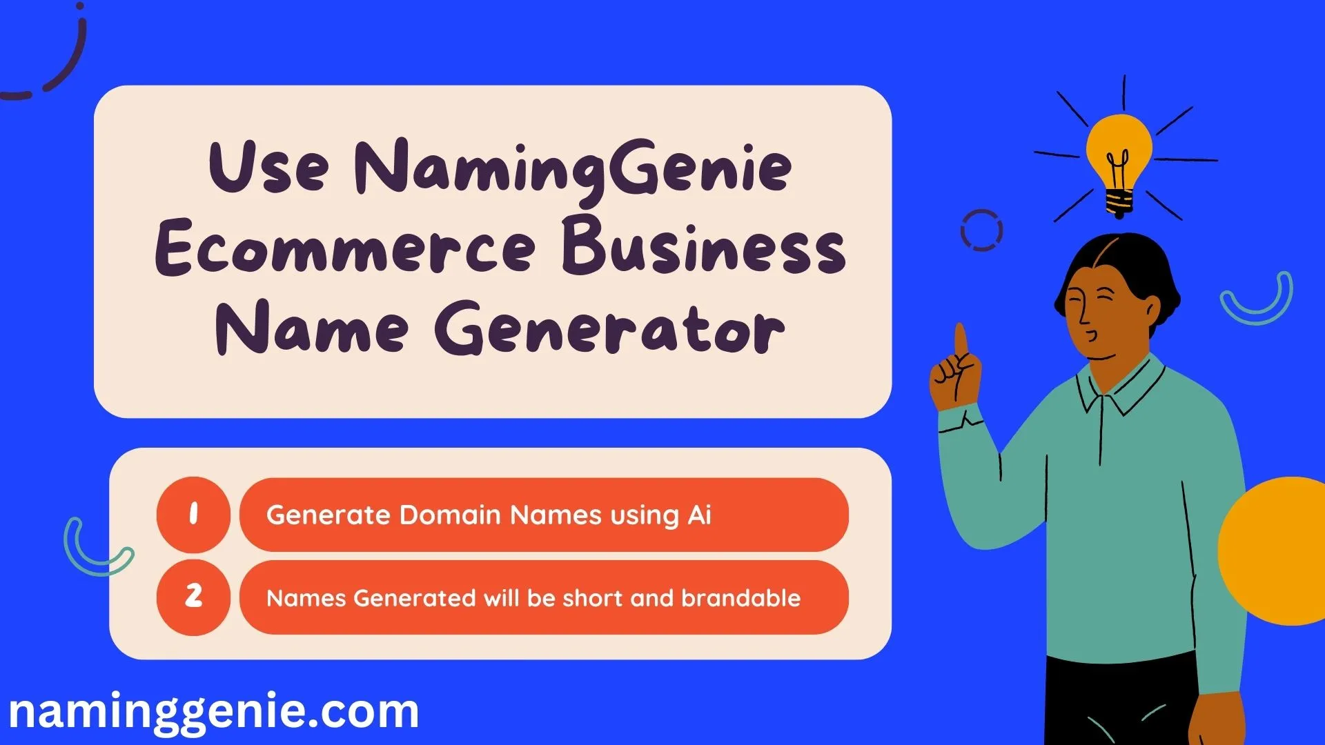 Use NamingGenie Ecommerce Name Generator