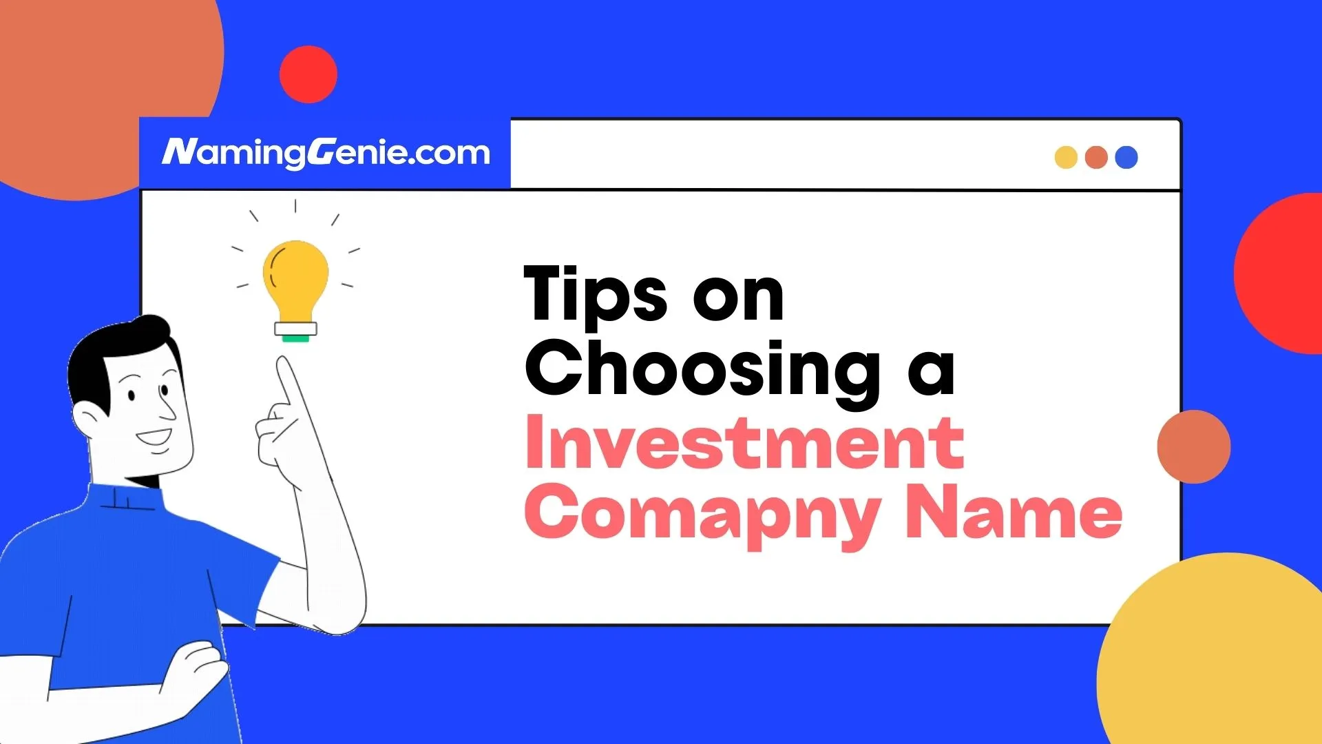 Tips for naming your Investment Company